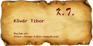 Kövér Tibor névjegykártya