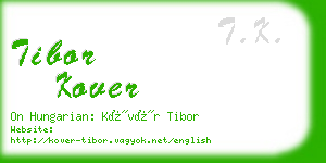 tibor kover business card